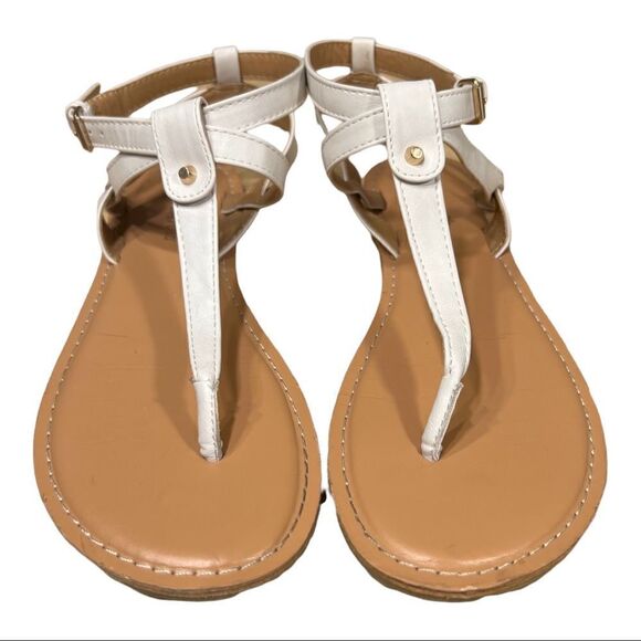 MONTEGO BAY CLUB LEATHER COLLECTION - SANDALS – WHITE STRAPPY – SIZE 9 - - Picture 2 of 5